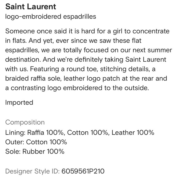 Saint Laurent logo embroidered espadrilles - Picture 4 of 4